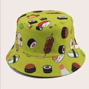 Sushi Patterned bucket hat and  Green Socks